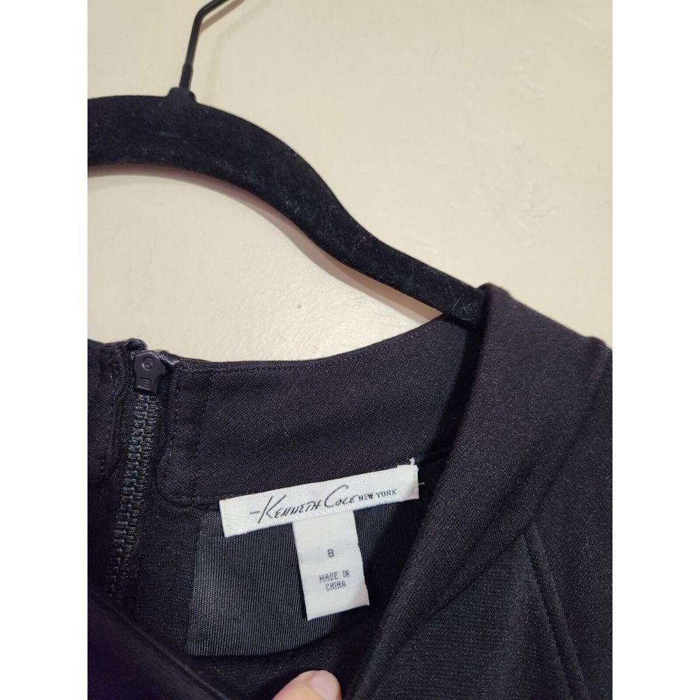 Kenneth Cole New York Black Cap Sleeve Dress Womens Size 8 With Pockets‎ - Picture 4 of 8
